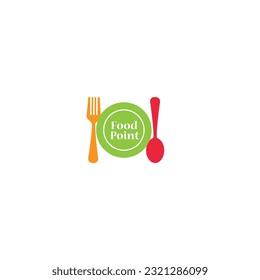 food point cutlery illustration logo eps 10