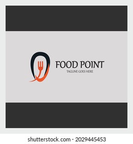 Concepto del logotipo de punto de alimentación. Ilustración del vector