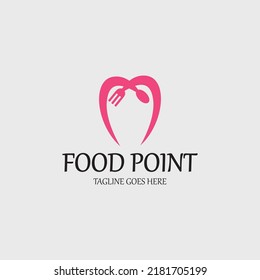 Plantilla de diseño del logotipo de punto de alimentación. Ilustración del vector