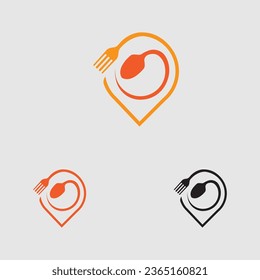 Food Point Logo designs concept vector, Restaurant logo designs template illustration
