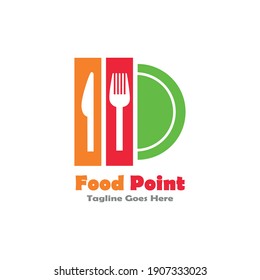 Food Point Logo Set Icon Vector, Farm Fresh Market, Natural Product Firm Etc.