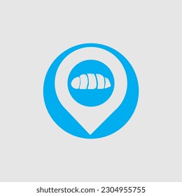 Food Point Logo and symbol designs concept vector on grey background