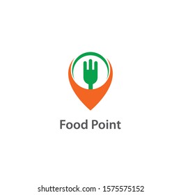 Food point logo vector template