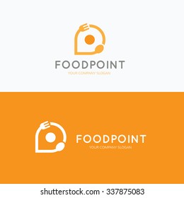 Food point, food and restaurant logo,vector logo template