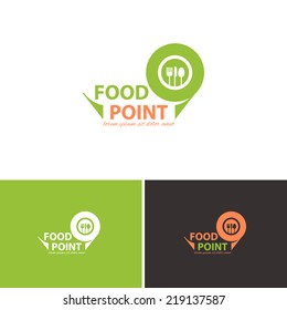 Food Point Vector Icons, Logos, Sign, Symbol Template 