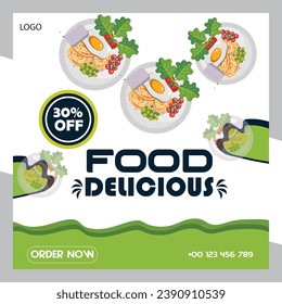 food poster design template Vector