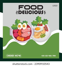 food poster design template Vector