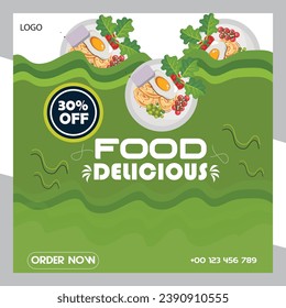 food poster design template Vector
