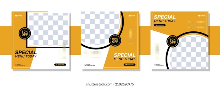 food poster sale social media promotion and banner poster post template design