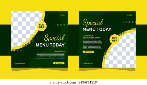 food poster sale and social media post templat
