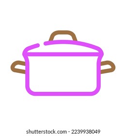 food pot cooking color icon vector. food pot cooking sign. isolated symbol illustration