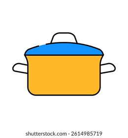 food pot cooking line icon vector. food pot cooking sign. isolated symbol illustration