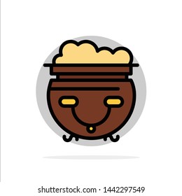 Food, Pot, Eat, American Abstract Circle Background Flat color Icon