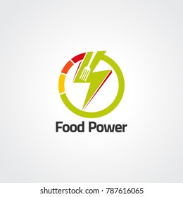 food power logo vector, icon and element for business