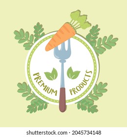 food premium products badge design