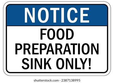 Food preparation and production sign and labels