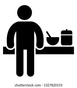 Food preparation vector element, pictogram. 