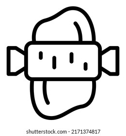 Vector de contorno de icono de preparación de alimentos. Menú Cocinar. Panel de inicio