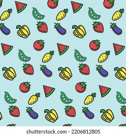 Food print background in vector file