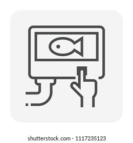 Food processing industry icon, 64x64 perfect pixel and editable stroke.