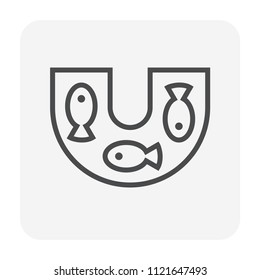 Food processing industry icon, 64x64 perfect pixel and editable stroke.