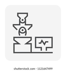 Food processing industry icon, 64x64 perfect pixel and editable stroke.