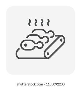 Food processing industry icon, 64x64 perfect pixel and editable stroke.