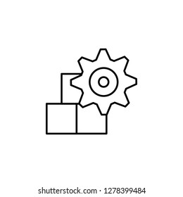 Food processing industry icon. Automated line confectionery. Vector illustration in modern style Vector icon