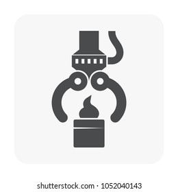 Food processing industry and production line icon.