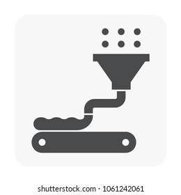 Food Processing Industry And Production Line Icon.