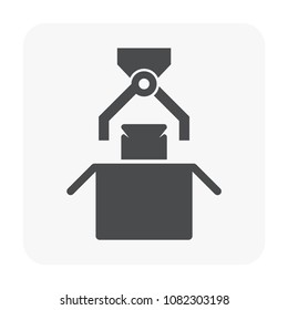 Food Processing Industry And Production Line Icon.