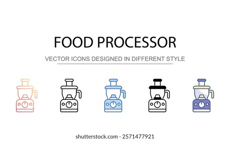 Food Processor icon design with white background stock illustration
