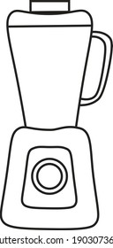 Food processor icon. Isolated object of kitchen utensils.