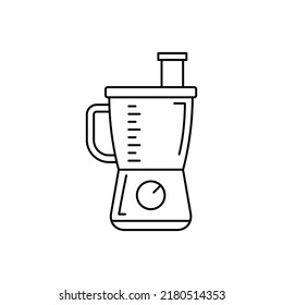 Food processor icon in line style icon, isolated on white background