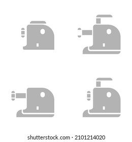 food processor icon on white background, vector illustration