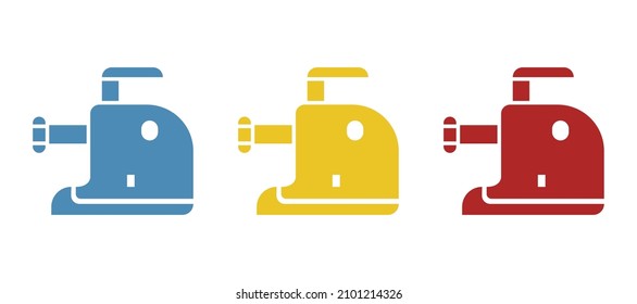 food processor icon on white background, vector illustration