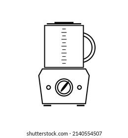 Icono del procesador de alimentos sobre fondo blanco. Ilustración vectorial.