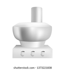 Food processor icon. Realistic illustration of food processor vector icon for web design isolated on white background
