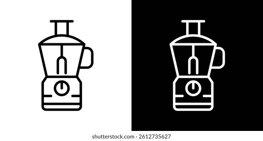 Food processor icon set. Black illustration isolated for graphic and web design