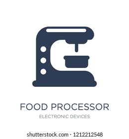 food processor icon. Trendy flat vector food processor icon on white background from Electronic devices collection, vector illustration can be use for web and mobile, eps10