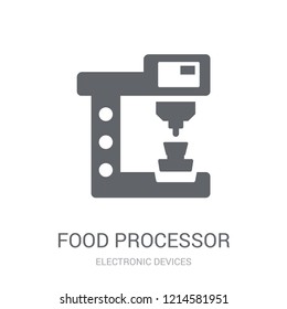 food processor icon. Trendy food processor logo concept on white background from Electronic Devices collection. Suitable for use on web apps, mobile apps and print media.