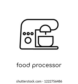 food processor icon. Trendy modern flat linear vector food processor icon on white background from thin line Electronic devices collection, outline vector illustration