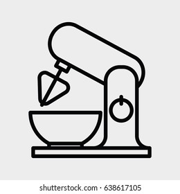 Food processor, linear icon