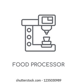 food processor linear icon. Modern outline food processor logo concept on white background from Electronic Devices collection. Suitable for use on web apps, mobile apps and print media.