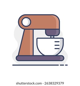 Food processor. Mixing. Pureeing foods. Electric kitchen appliance. Graph symbol for cooking web site design, logo, app, UI