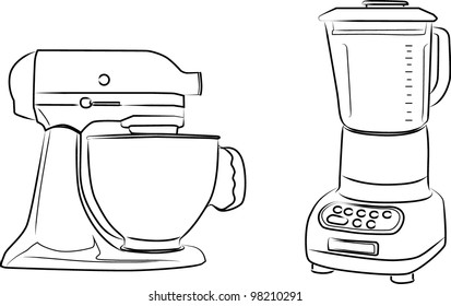 Food Processor Vector