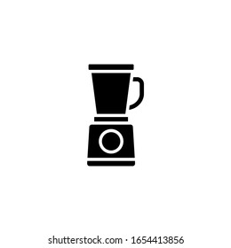 Food processor vector icon in black solid flat isolated on white background