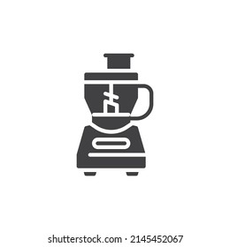 Food processor vector icon. filled flat sign for mobile concept and web design. Mixer, blender glyph icon. Symbol, logo illustration. Vector graphics