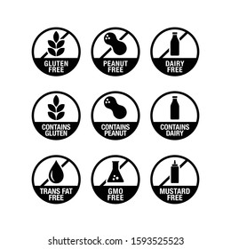 Food & Product Icon with Labels