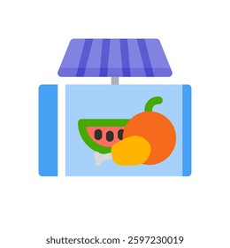 food production solar energy flat icon illustration